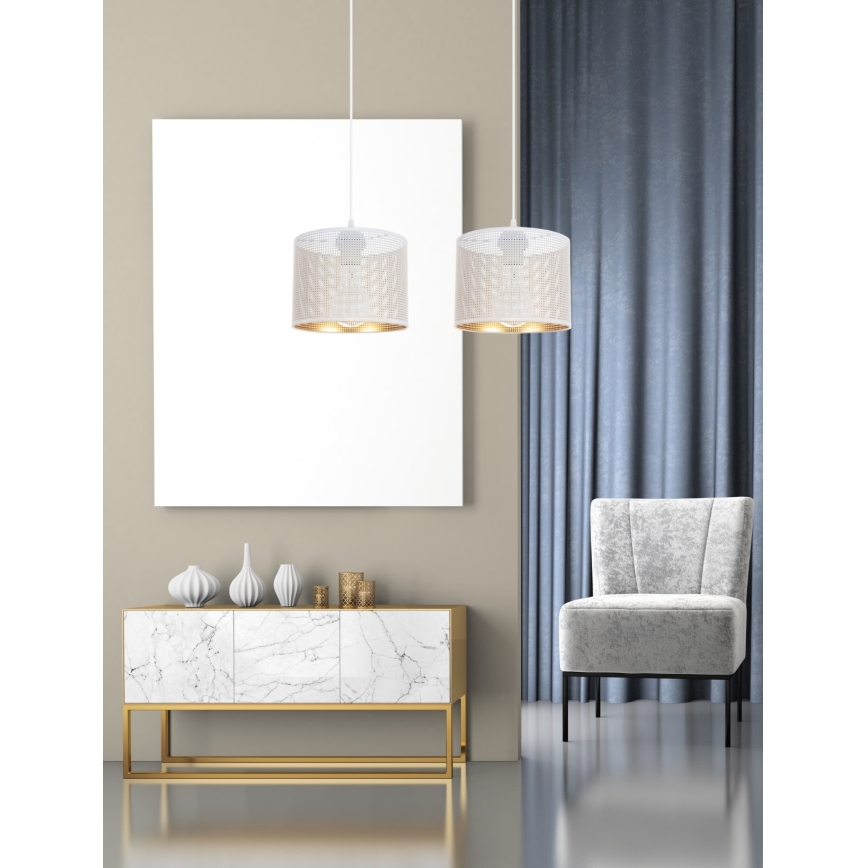 Chandelier on a string ALDO 2xE27/60W/230V white