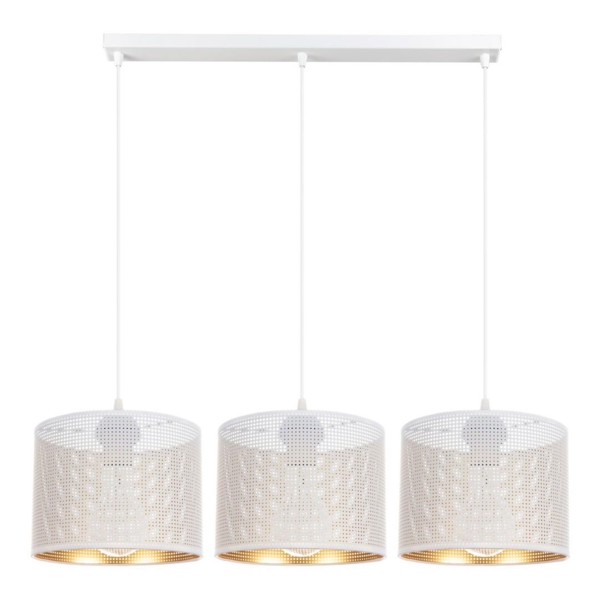 Chandelier on a string ALDO 3xE27/60W/230V white