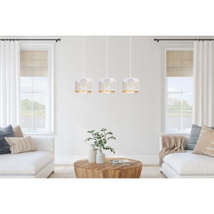 Chandelier on a string ALDO 3xE27/60W/230V white