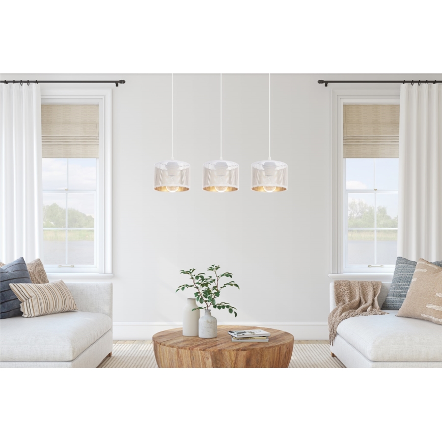 Chandelier on a string ALDO 3xE27/60W/230V white