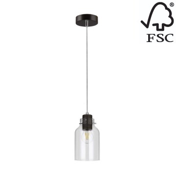 Chandelier on a string ALESSANDRO 1xE27/60W/230V beech - FSC certified