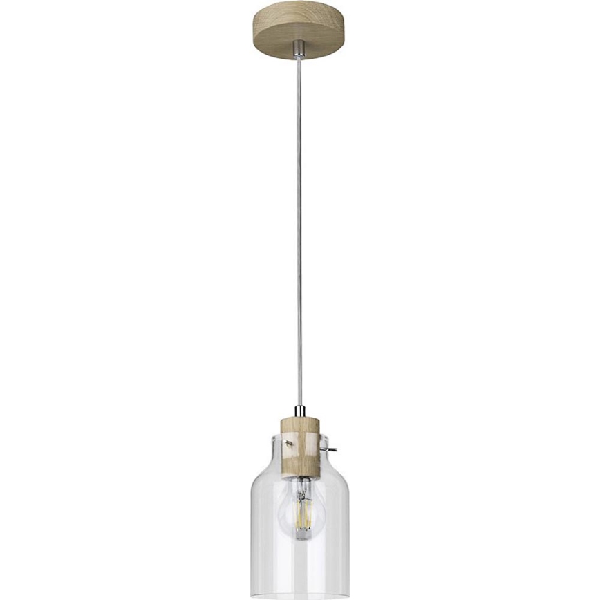 Chandelier on a string ALESSANDRO 1xE27/60W/230V oak