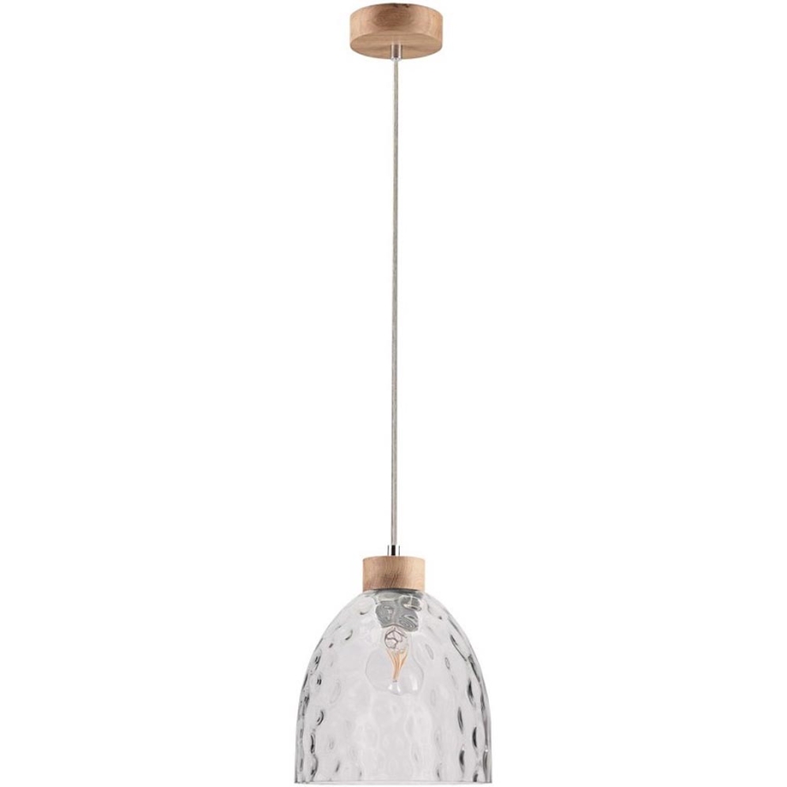 Chandelier on a string ALESSANDRO 1xE27/60W/230V oak