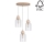 Chandelier on a string ALESSANDRO 3xE27/60W/230V oak - FSC certified