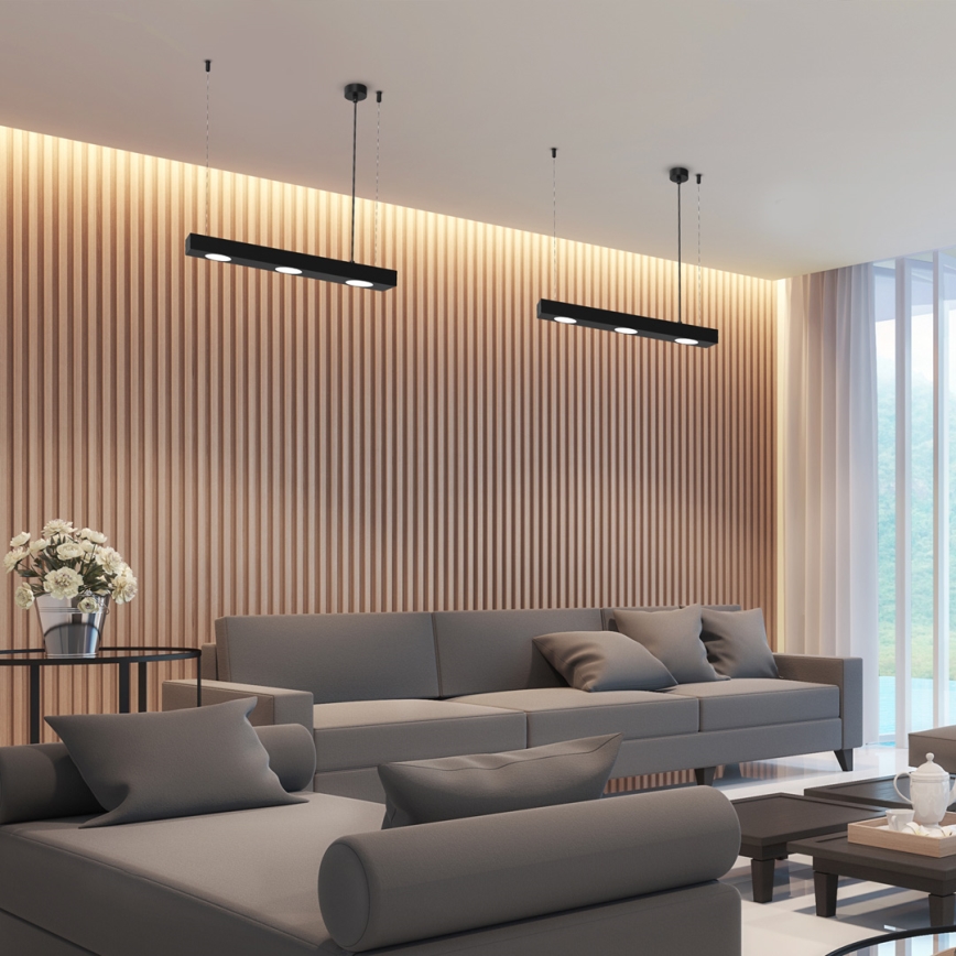 Chandelier on a string ALEXANDER 3xGX53/12W/230V black