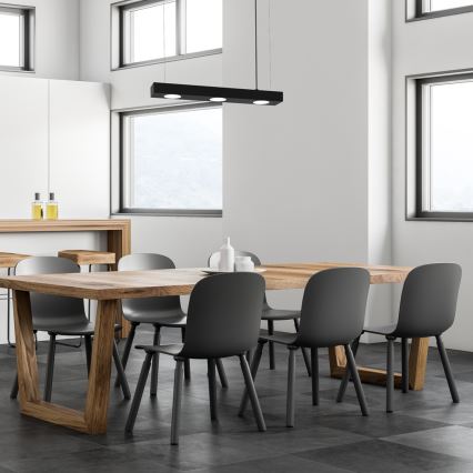 Chandelier on a string ALEXANDER 3xGX53/12W/230V black