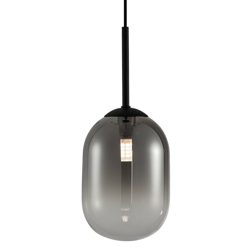 Chandelier on a string ALIAS 1xG9/8W/230V d. 12 cm black/grey