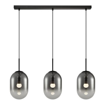 Chandelier on a string ALIAS 3xE14/40W/230V black/grey