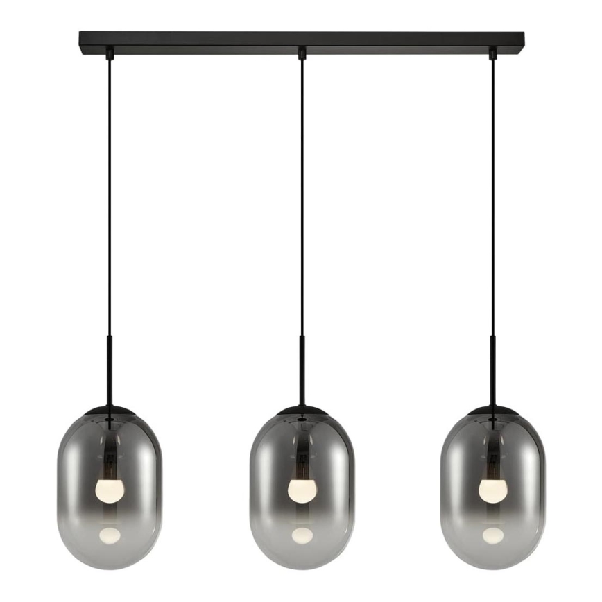 Chandelier on a string ALIAS 3xE14/40W/230V black/grey