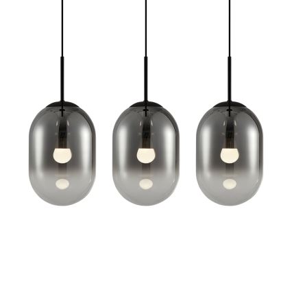 Chandelier on a string ALIAS 3xE14/40W/230V black/grey