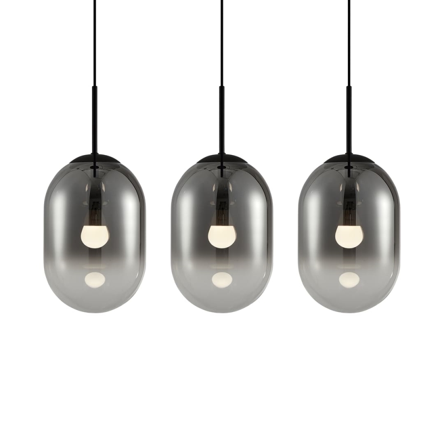 Chandelier on a string ALIAS 3xE14/40W/230V black/grey