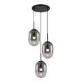 Chandelier on a string ALIAS 3xE14/40W/230V black/grey