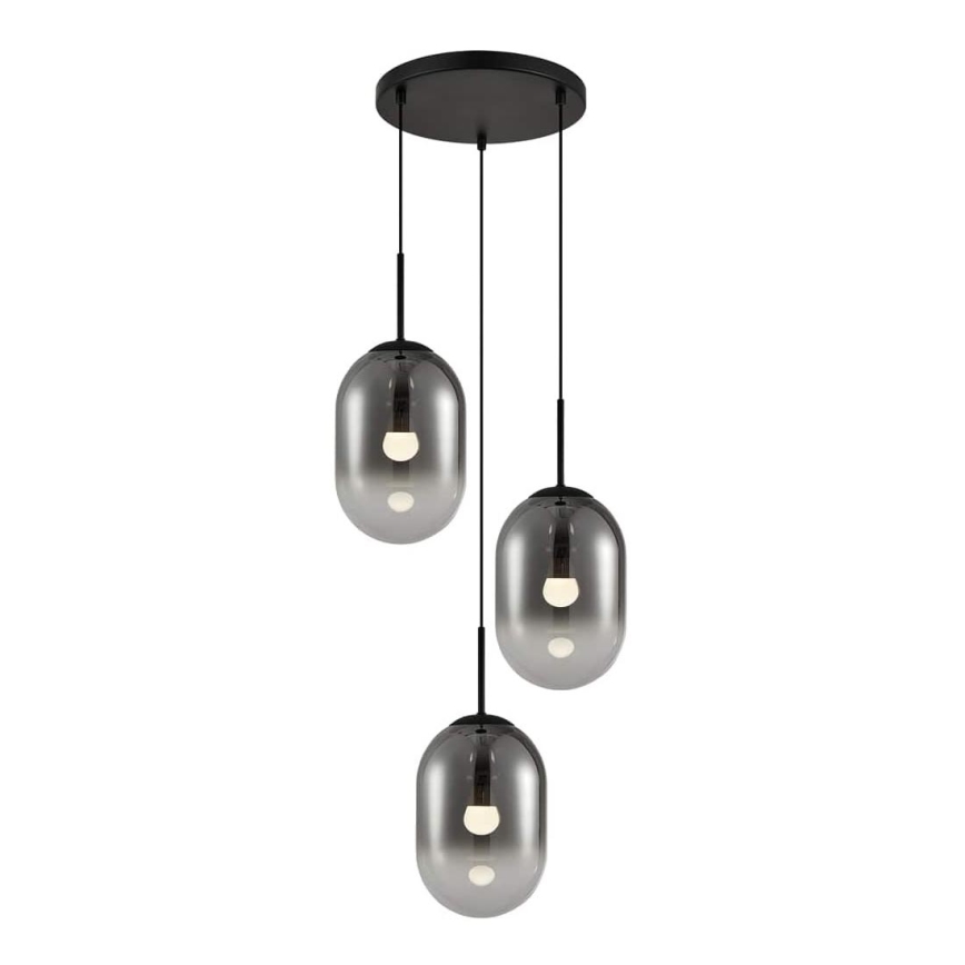Chandelier on a string ALIAS 3xE14/40W/230V black/grey