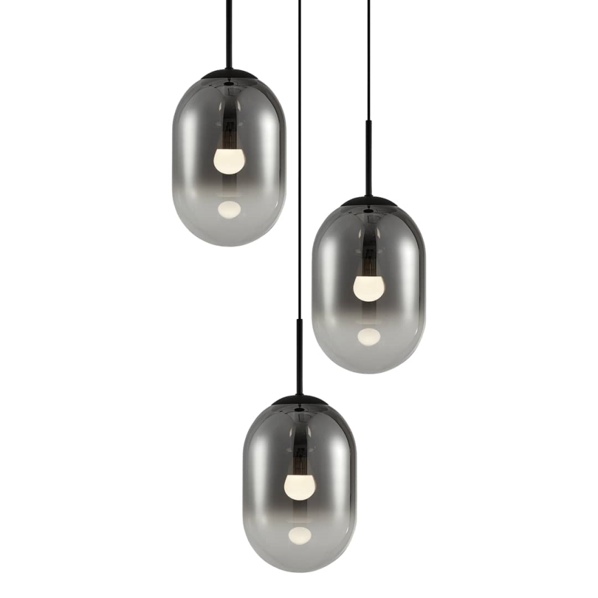 Chandelier on a string ALIAS 3xE14/40W/230V black/grey