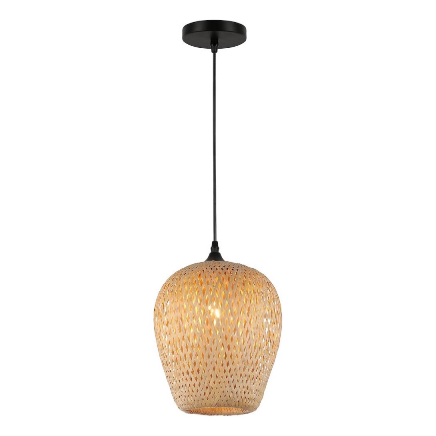 Chandelier on a string ALMA 1xE27/60W/230V d. 23 cm bamboo