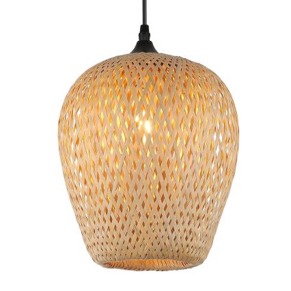 Chandelier on a string ALMA 1xE27/60W/230V d. 23 cm bamboo