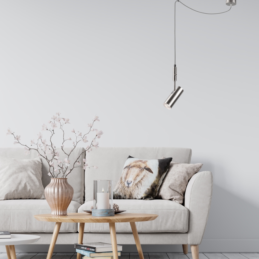 Chandelier on a string ALMA 1xGU10/35W/230V chrome