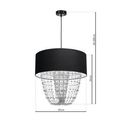 Chandelier on a string ALMERIA 1xE27/60W/230V