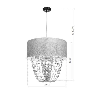 Chandelier on a string ALMERIA 1xE27/60W/230V