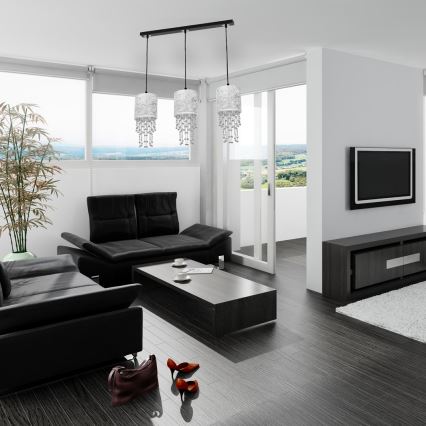 Chandelier on a string ALMERIA 3xE27/60W/230V