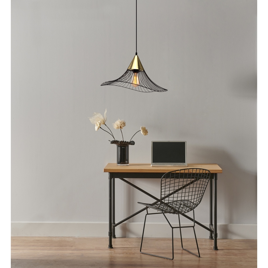 Chandelier on a string ALURA 1xE27/60W/230V d. 50 cm black