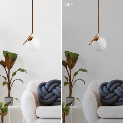 Chandelier on a string AMBER 1xG9/5W/230V 130 cm