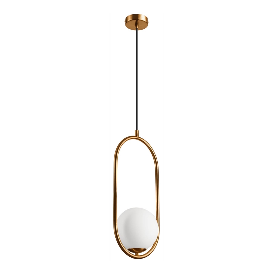 Chandelier on a string AMBER 1xG9/5W/230V 140 cm
