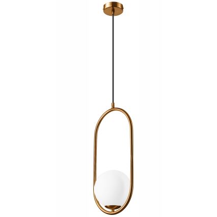 Chandelier on a string AMBER 1xG9/5W/230V 140 cm