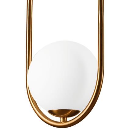 Chandelier on a string AMBER 1xG9/5W/230V 140 cm