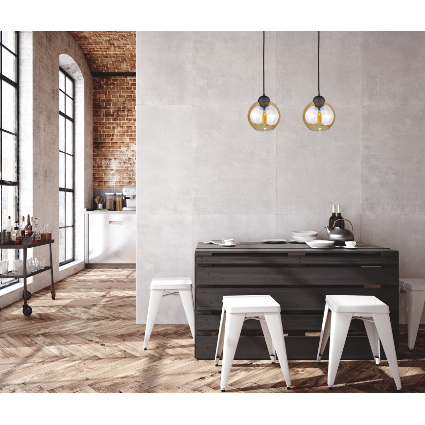 Chandelier on a string AMBRE BLACK 2xE27/60W/230V