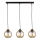 Chandelier on a string AMBRE BLACK 3xE27/60W/230V black/smoky brown