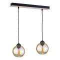 Chandelier on a string AMBRE WOOD 2xE27/60W/230V