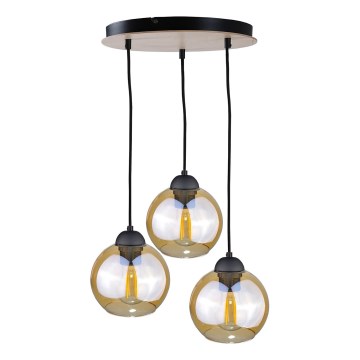 Chandelier on a string AMBRE WOOD 3xE27/60W/230V d. 30 cm