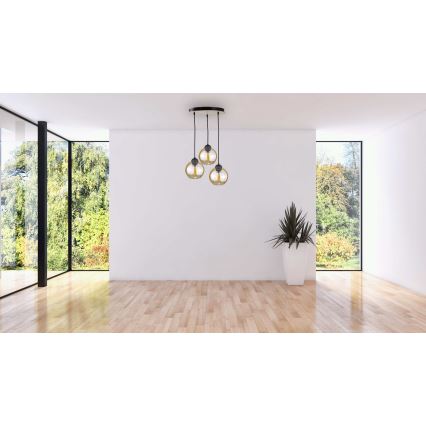 Chandelier on a string AMBRE WOOD 3xE27/60W/230V d. 30 cm