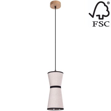 Chandelier on a string AMIGO 1xE27/25W/230V oak – FSC certified