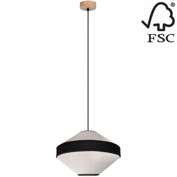 Chandelier on a string AMIGO 1xE27/60W/230V oak – FSC certified