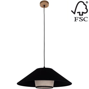 Chandelier on a string AMIGO 1xE27/60W/230V oak – FSC certified