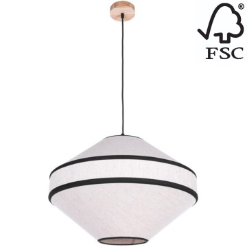 Chandelier on a string AMIGO 1xE27/60W/230V oak – FSC certified
