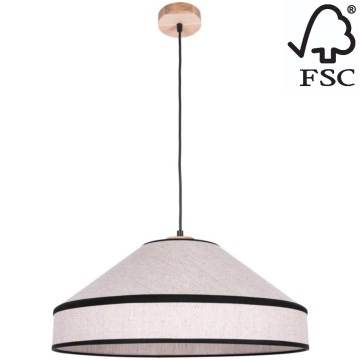Chandelier on a string AMIGO 1xE27/60W/230V oak – FSC certified