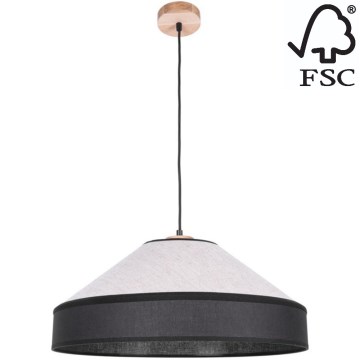 Chandelier on a string AMIGO 1xE27/60W/230V oak – FSC certified