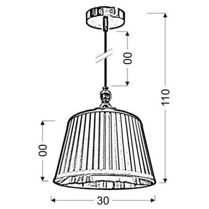 Chandelier on a string AMORE 1xE27/60W/230V