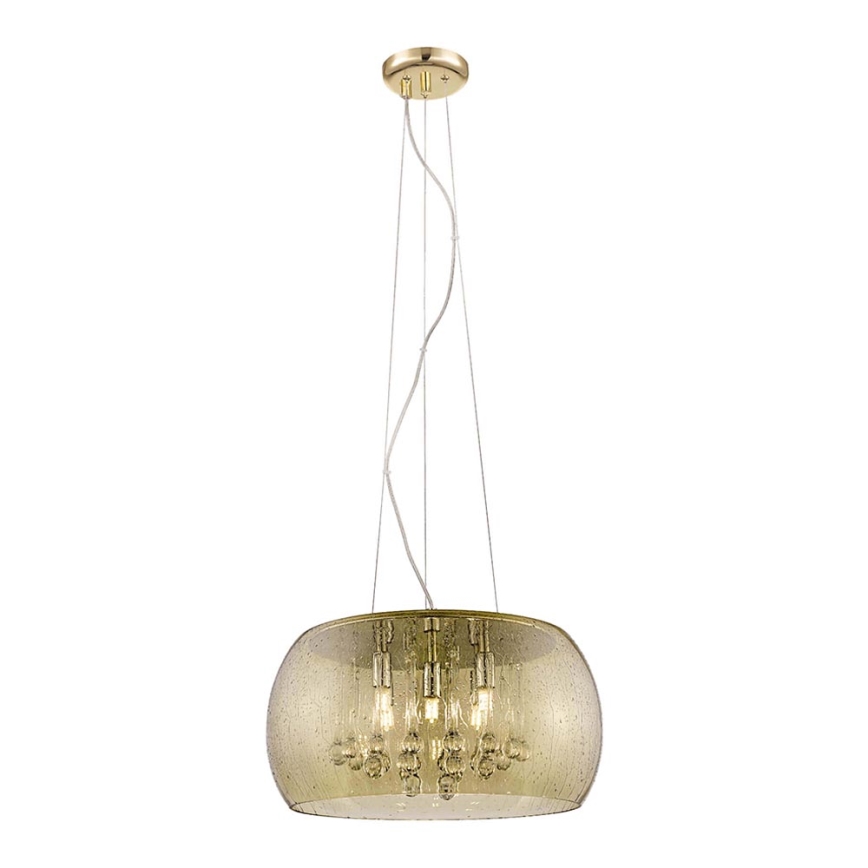 Chandelier on a string ANGELINA 5xG9/3W/230V golden