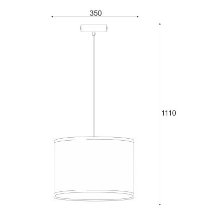 Chandelier on a string ANTONIO 1xE27/60W/230V beech