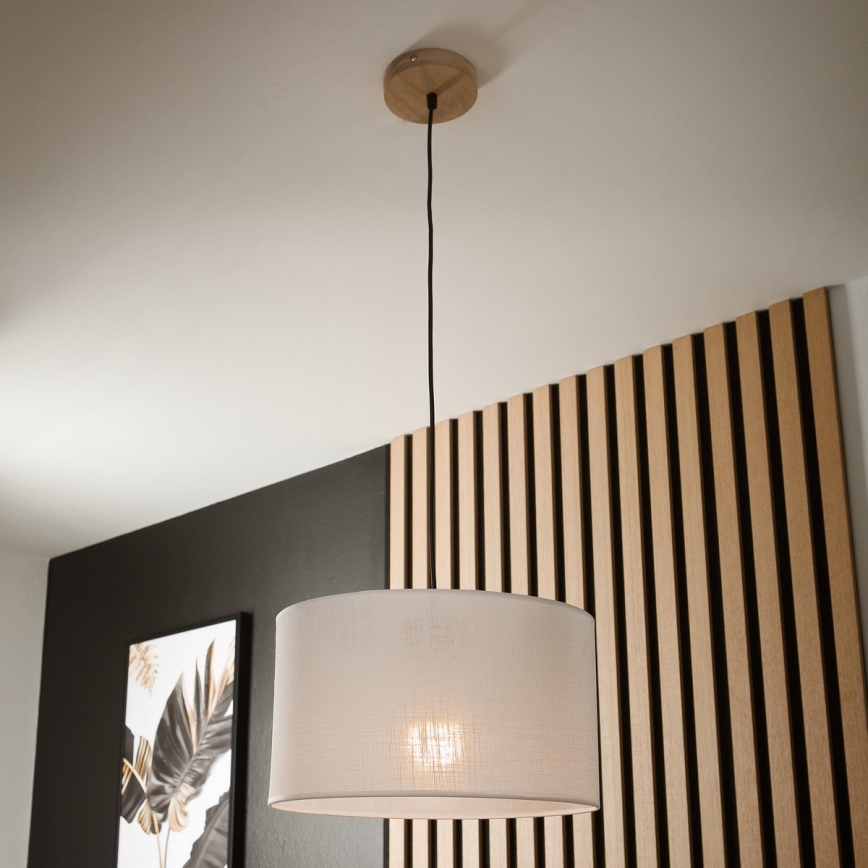 Chandelier on a string ANTONIO 1xE27/60W/230V oak