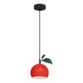 Chandelier on a string APPLE 1xE27/15W/230V red