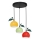 Chandelier on a string APPLE 3xE27/15W/230V colorful
