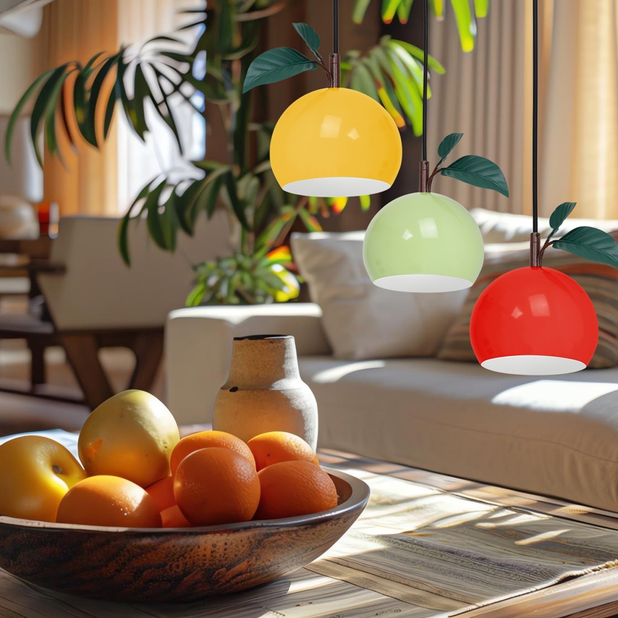 Chandelier on a string APPLE 3xE27/15W/230V colorful