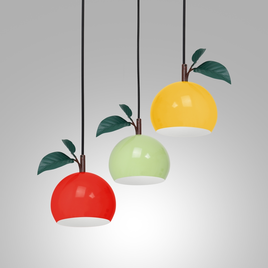 Chandelier on a string APPLE 3xE27/15W/230V colorful