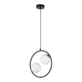 Chandelier on a string AQUA 2xG9/12W/230V black