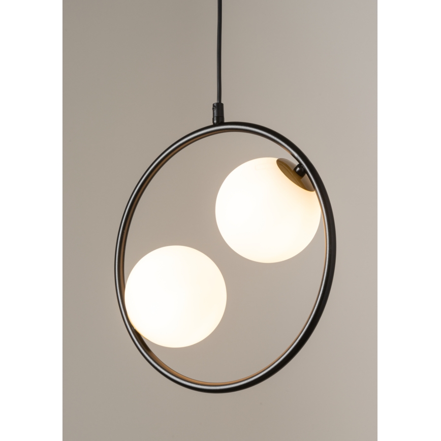 Chandelier on a string AQUA 2xG9/12W/230V black